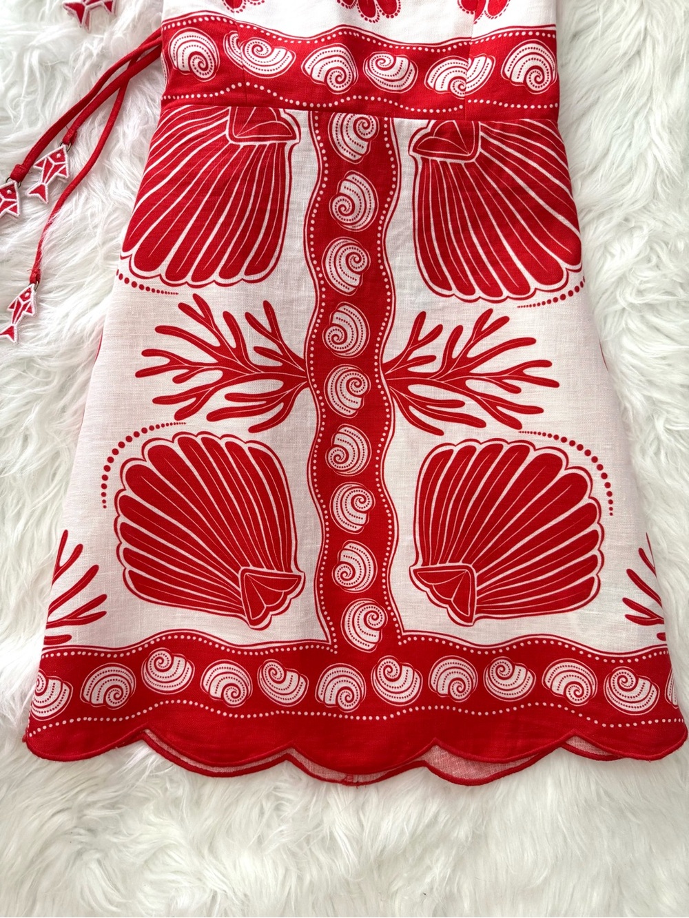 FARM Rio Ainika Shell Print Linen Mini Dress, Size XXS, NWOT 🇧🇷 - Picture 10 of 16